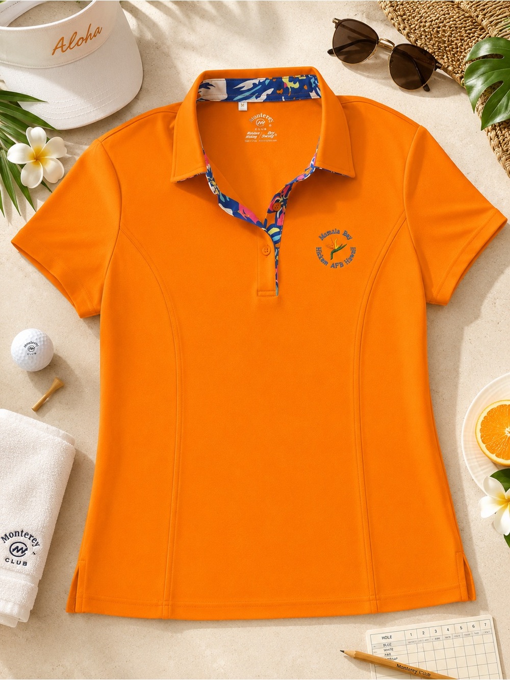 Monterey Club Mamala Bay Hickam AFB Hawaii Golf Polo M